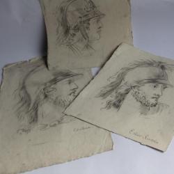 Dessins originaux Soldats romains Eduard Kinkelin