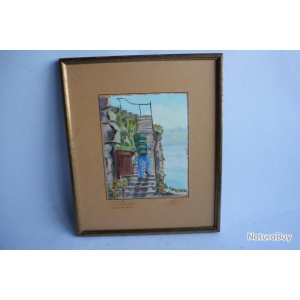 Peinture Sc�ne de vie sign�e 1943