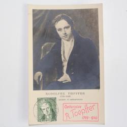 Carte-maximum Suisse Centenaire Rodolphe Toepffer 1946