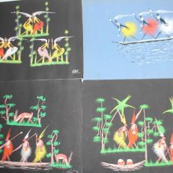 Dessins originaux Peintures Afrique signés GOYI