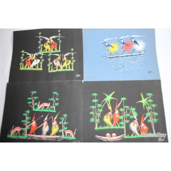 Dessins originaux Peintures Afrique sign�s GOYI