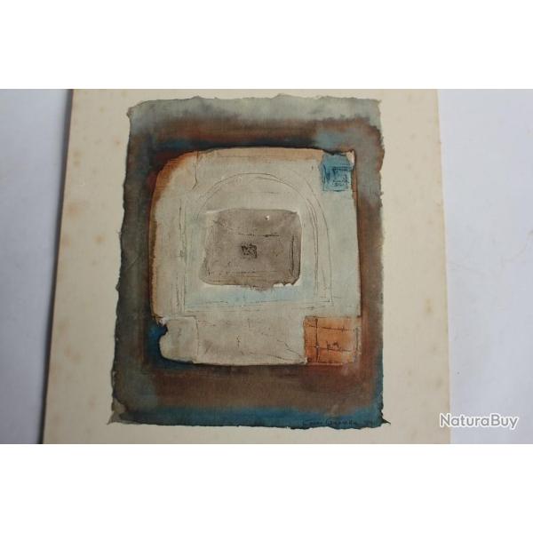 Peinture Claire GUANELLA 1994 Rencontre avec l'Orient Technique mixte