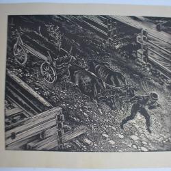 Bois gravé Xylogravure Edmund BARTLOMIEJCZYK Pologne