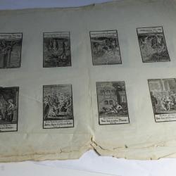 Anciennes gravures allemandes Scènes bibliques XVIIIe siècle religion
