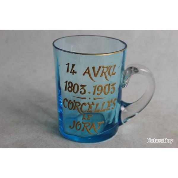 Verre souvenir Corcelles le Jorat 1803-1903 Suisse