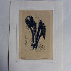 Yvonne HEILBRONNER Gravure sur bois 1926