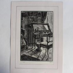 Yvonne HEILBRONNER Gravure sur bois 3ème État 1949