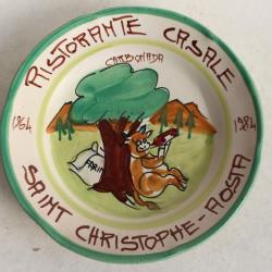 Assiette Ristorante Casale Saint Christophe Aosta 1984 Italie
