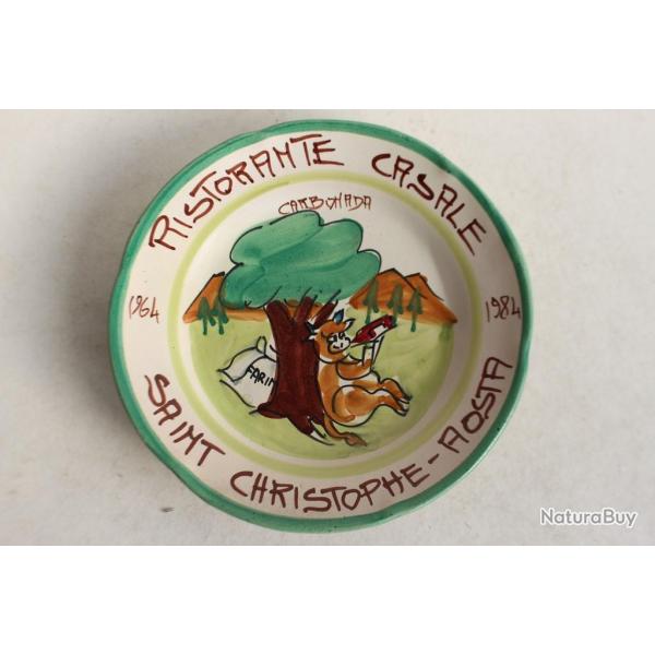 Assiette Ristorante Casale Saint Christophe Aosta 1984 Italie