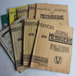 Lot 9 revues Nouveau Journal de Menuiserie 1933 1958 Travail Bois