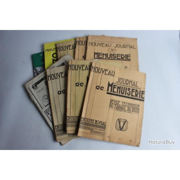 Lot 9 revues Nouveau Journal de Menuiserie 1933 1958 Travail Bois