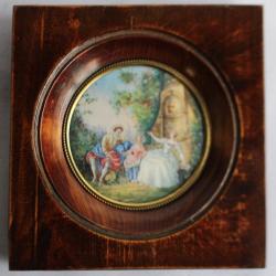 Peinture miniature ancienne cerf volant