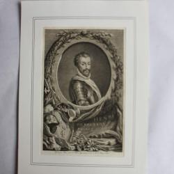 Gravure Henri de Bourbon Prince de Condé XVIIIe siècle Miger