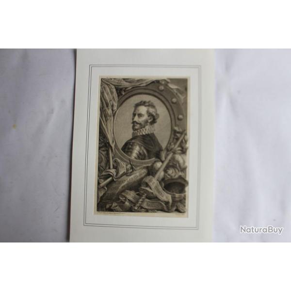 Gravure Charles III Duc de Bourbon XVIIIe sicle Miger Fragonard