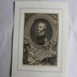 Gravure Charles de Bourbon XVIIIe siècle Gaucher Fragonard