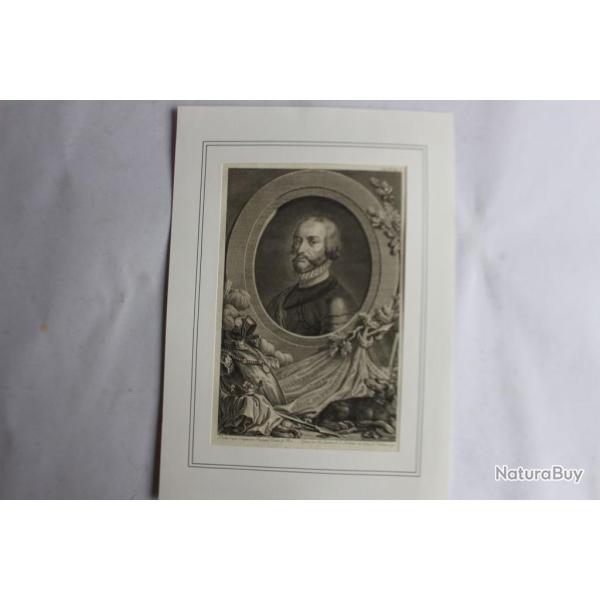 Gravure Charles de Bourbon XVIIIe sicle Gaucher Fragonard