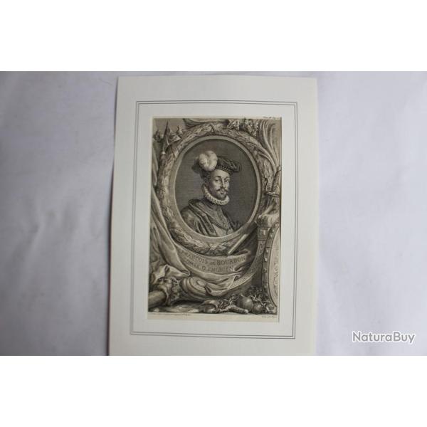 Gravure Franois de Bourbon XVIIIe sicle Miger Fragonard