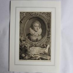 Gravure Marguerite de France XVIIIe siècle Miger Vincent Henri IV