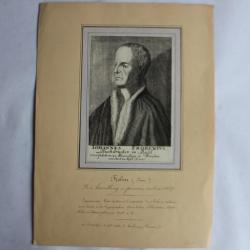 Gravure Jean Froben Imprimeur Suisse XVIIIe siècle