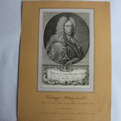 Gravure P.-C. Heidegger Docteur médecine Suisse XVIIIe Tigurine Zürich