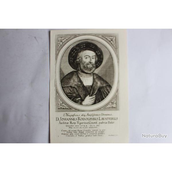 Gravure D. Joh Rodolphus Lavaterus Meyer Tigurine Zrich 1657