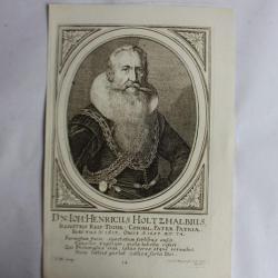 Gravure Henricus Holtzhalbius XVIIe Conrad Meyer Tigurine Zürich