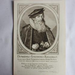 Gravure Johannes Kellerus XVIIe siècle Conrad Meyer Tigurine Zürich