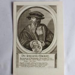 Gravure Johannes Finckius XVIIe siècle Johannes Meyer Tigurine Zürich