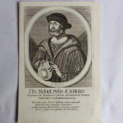 Gravure Rodolphus Aescherus XVIIe siècle Johannes Meyer Tigurine Zürich
