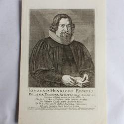 Gravure Johannes Henricus Ernius XVIIe Conrad Meyer Tigurine Zürich