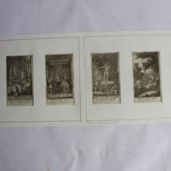Gravures Molière théâtre XVIIIe siècle