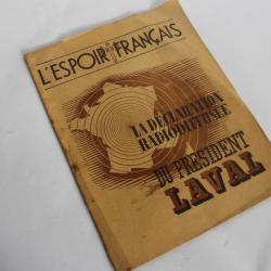 Revue L'espoir français Président Laval juin 1943