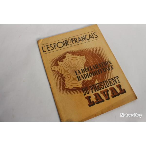 Revue L'espoir fran�ais Pr�sident Laval juin 1943