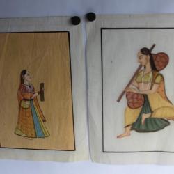 Peintures sur soie Indes