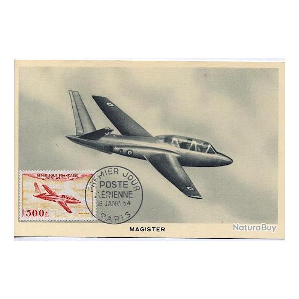Carte-maximum France PA n�32 Avion Fouga Magister