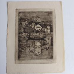 Gravure Henri GOERG Besigheim Allemagne