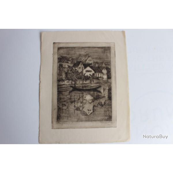 Gravure Henri GOERG Besigheim Allemagne