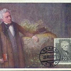 Carte-maximum Autriche N°400 - Poète Franz Grillparzer