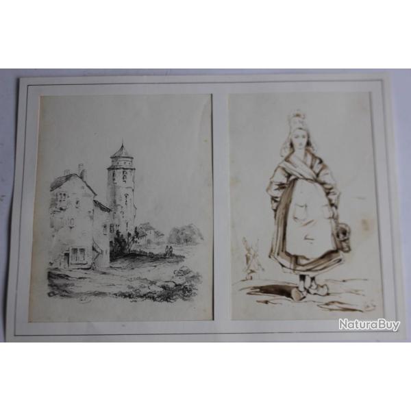 Dessins sign�s fin XIXe si�cle