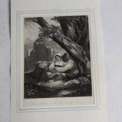 Gravure Soeur Agnesia ou le ruisseau des Primevères A. RIFFAUT
