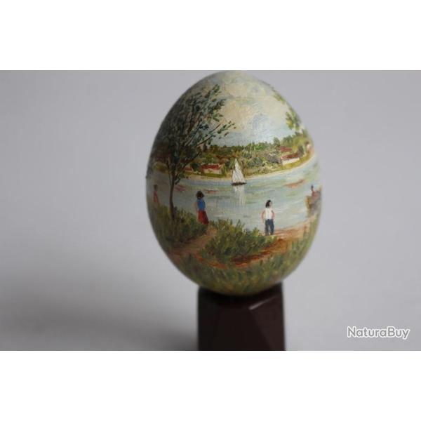 OEuf peint Plaisirs d'�t� peinture � l'huile RAPP 1987