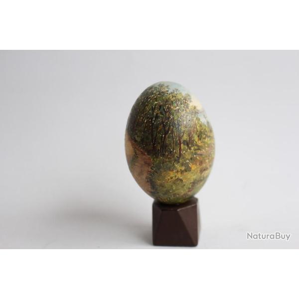 OEuf peint Les bl�s peinture � l'huile RAPP 1988