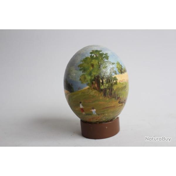 OEuf peint peinture � l'huile RAPP 1987