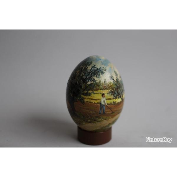 OEuf peint peinture � l'huile RAPP 1987