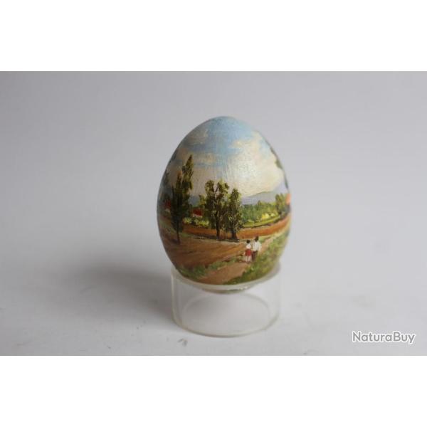 OEuf peint peinture � l'huile RAPP 1987