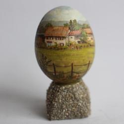 OEuf peint peinture à l'huile RAPP