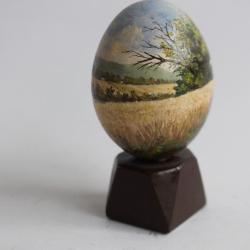 OEuf peint Les blés peinture à l'huile RAPP 1986