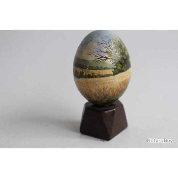 OEuf peint Les bl�s peinture � l'huile RAPP 1986