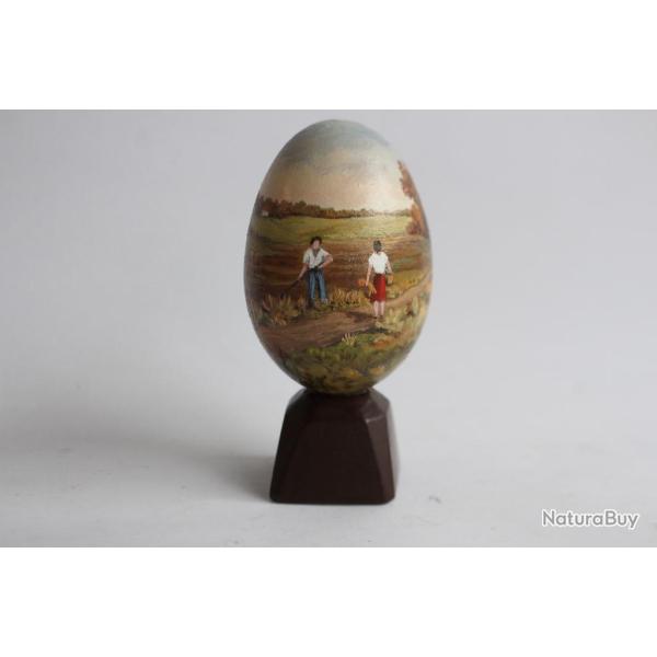 OEuf peint Automne peinture � l'huile de RAPP 1988