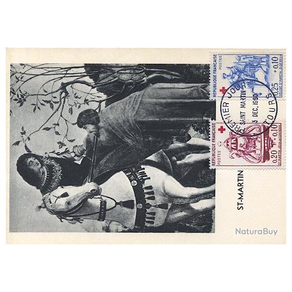 Carte-maximum France - n� 1378/9 - Croix-Rouge